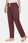 Rosaline Spatial Speckle Knit Cotton Pyjama - Grape Wine — thumbnail 1
